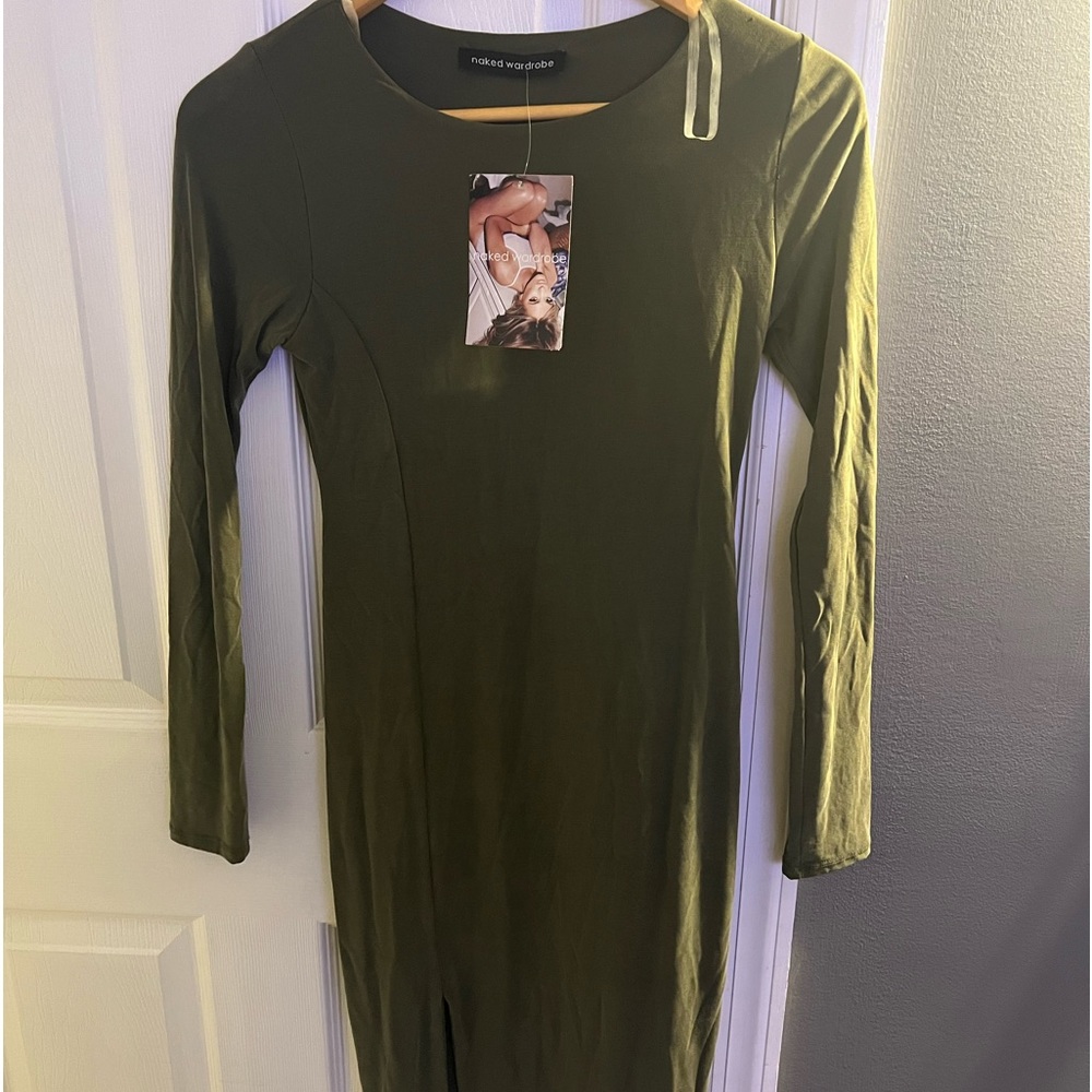 Naked warndrobe new midi dress body con